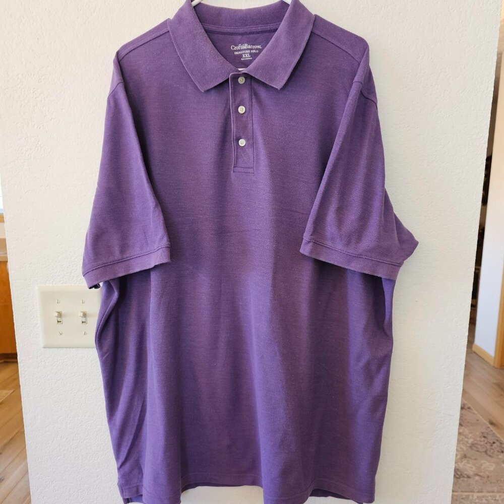 Croft &  Barrow Signature Polo Shirt Men's Size XXL Purple